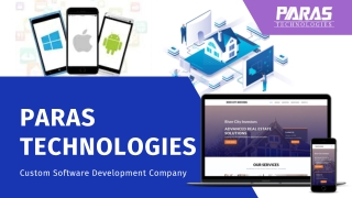 #1 World - class mobile app development company | Paras Technologies