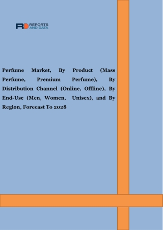 Perfume Market Growth 2021 Challenges, Opportunities 2028