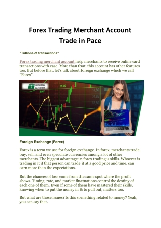 Forex Trading Merchant  Account Trade In Peace - HighRisk Gateways