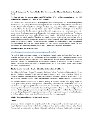 Pea Starch Market-2021