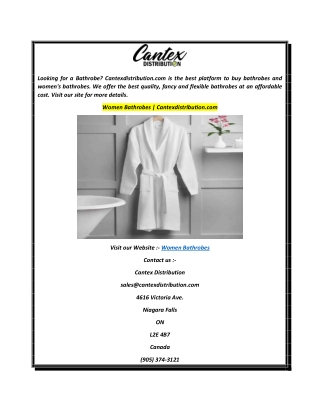 Women Bathrobes  Cantexdistribution.com