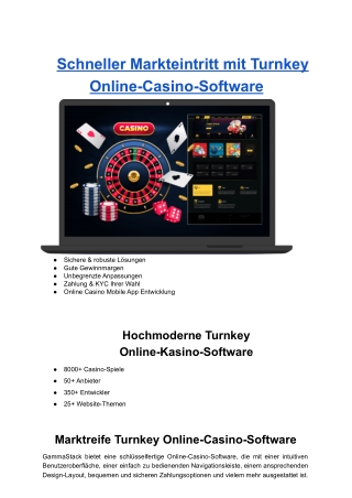 schlüsselfertige Online-Casino-Software