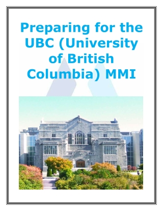 Preparing for thе UBC (University of Brіtіѕh Columbia) MMI