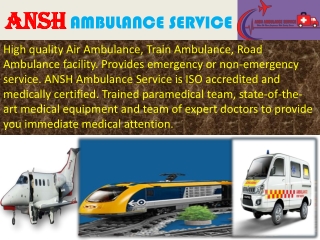Get  Air Ambulance Service from Patna at affordable rates