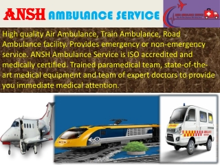 Get Air Ambulance service from Patna at the most economical rate