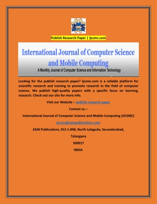 Publish Research Paper