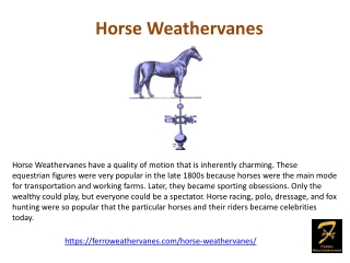 Horse Weathervanes - Ferro Weathervanes