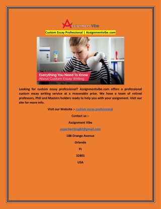 Custom Essay Professional