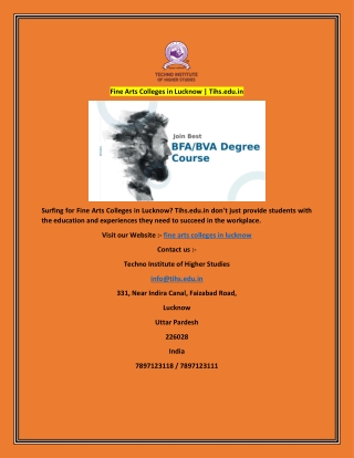Fine Arts Colleges in Lucknow