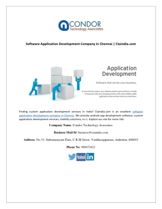Software Application Development Company in Chennai | Ctaindia.com
