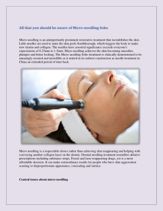 Get the best microneedling in Bickley