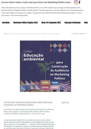 Construindo Audiencia Explanando sobre Educacao Ambiental no Marketing Politico _ Cursos On-Line EaD