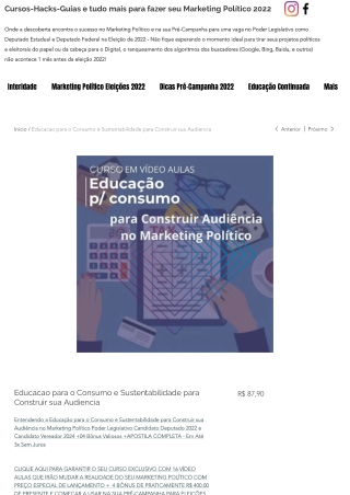 Educacao para o Consumo e Sustentabilidade para Construir sua Audiencia _ Cursos On-Line EaD