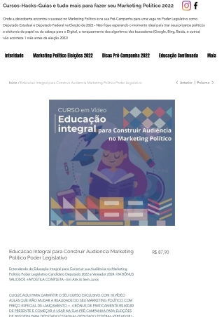 Educacao Integral para Construir Audiencia Marketing Politico Poder Legislativo _ Cursos On-Line EaD