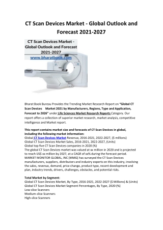 CT Scan Devices Market