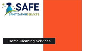 Home Cleaning Services - Safe Sanitization Services