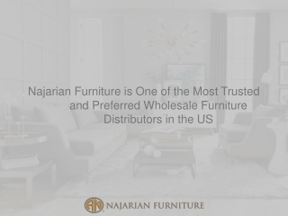 Najarian Furniture is One of the Most Trusted and Preferred Wholesale Furniture Distributors in the US