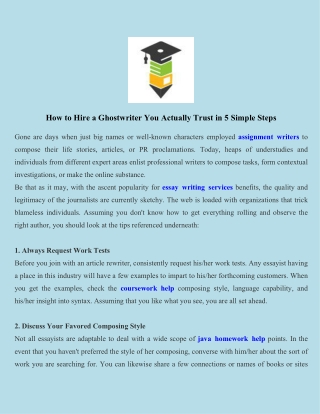 How to Hire a Ghostwriter You Actually Trust in 5 Simple Steps