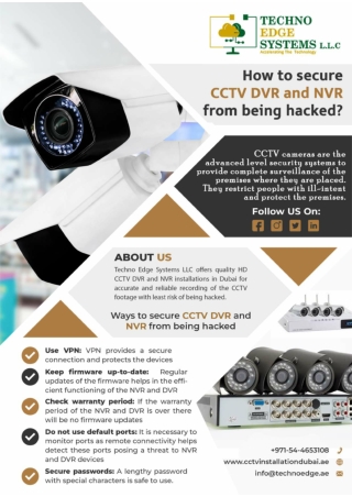 How to Secure your CCTV NVR and DVR from Being Hacked?