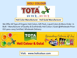 Celebrate Holi with Natural Herbal Holi Colors