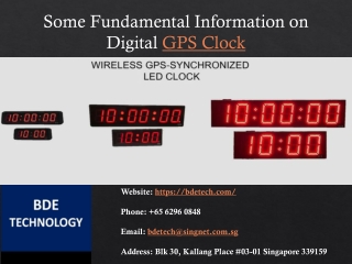 Some Fundamental Information on Digital GPS Clock