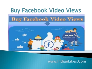 Buy Facebook Video Views - IndianLikes