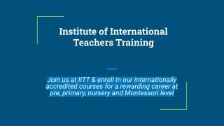 Institute of International Teachers Training