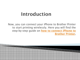 how can i connect my iphone to Brother printer
