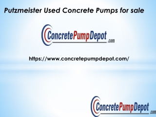 Putzmeister Concrete Pump Truck for Sale