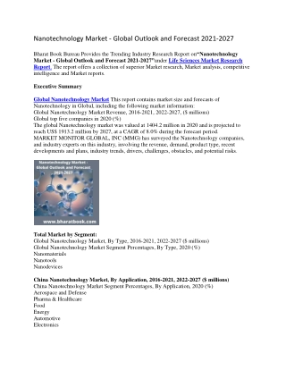 Nanotechnology Market - Global Outlook and Forecast 2021-2027-converted