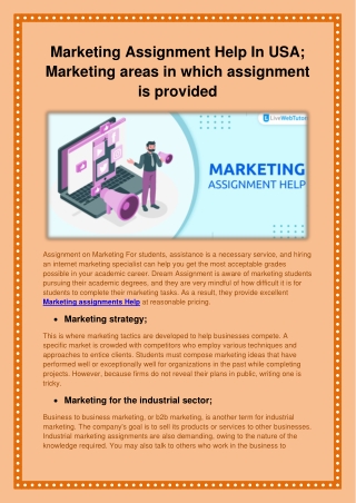 Marketing Assignment Help for your all Marketing Assignments Needs