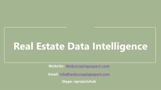 Real Estate Data Intelligence