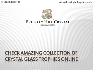 Check Amazing Collection of Crystal Glass Trophies Online