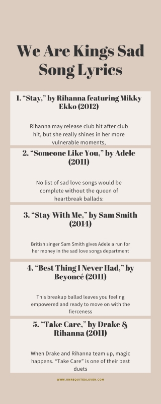 We Are Kings Sad Song Lyrics - Info 2