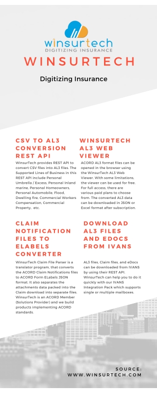 WinsurTech - An ACORD Member (Solutions Provider)