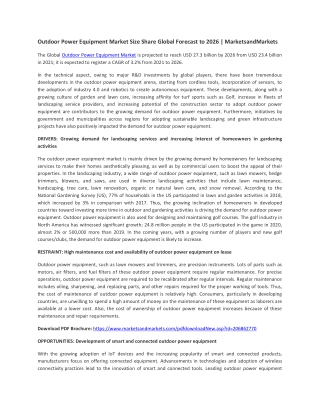 Outdoor Power Equipment Market