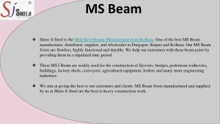 Mild Steel Beams Manufacturer from Kolkata