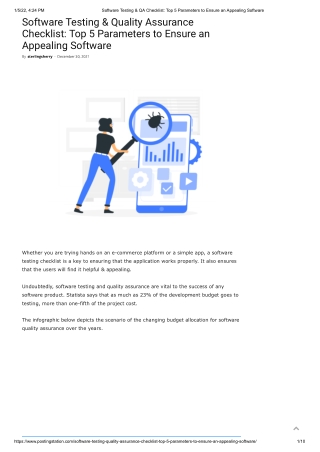 Software Testing & QA Checklist_ Top 5 Parameters to Ensure an Appealing Software