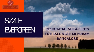 Gated community layouts for sale near KR Puram Bangalore