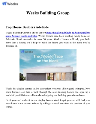 Top House Builders Adelaide