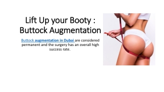 Lift Up your Booty through buttock augmentation