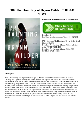 the haunting of brynn wilder by wendy webb