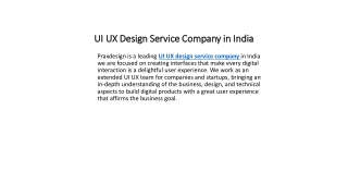 UI UX Design Service Company in India