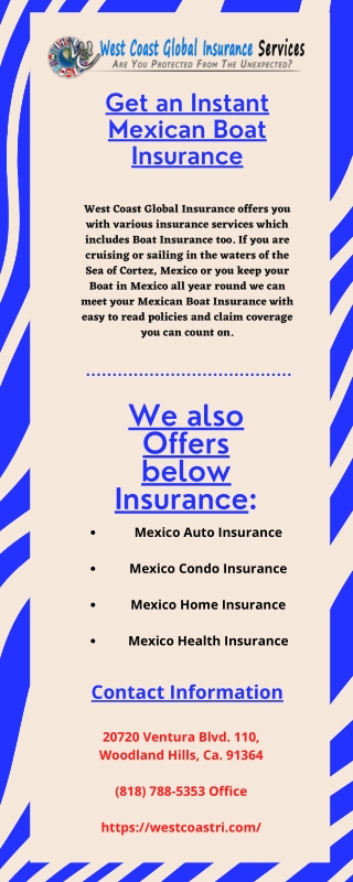 Get an Instant Mexican Boat Insurance