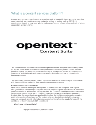 What is a content services platform
