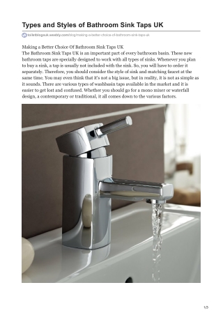 toiletblogsuk.weebly.com-Types and Styles of Bathroom Sink Taps UK