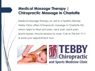 Medical Massage Therapy | Chiropractic Massage in Charlotte