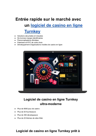 logiciel de casino en ligne clé en main