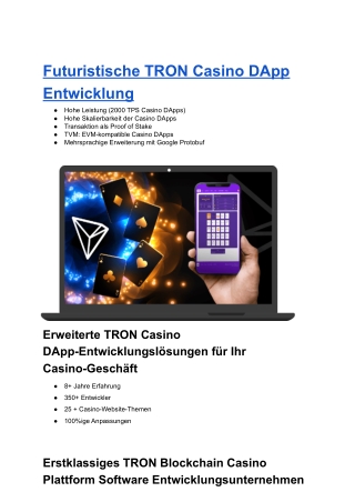 TRON Casino DAPP-Entwicklung