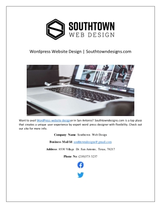 Wordpress Website Design | Southtowndesigns.com